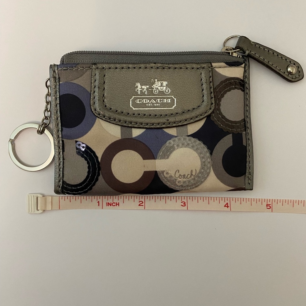 Coach wallet with key ring 5 x 3”